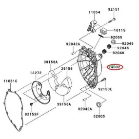 Achat carter embrayage droit zx6r 140320142  KAWASAKI  MOTOSHOP 35