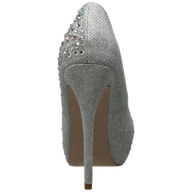 Argent Strass 13 cm DESTINY-06R Talons Aiguilles Escarpins