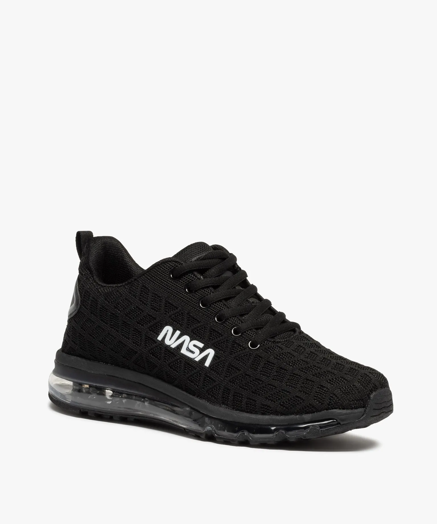 baskets homme dessus en maille et semelle bulle - nasa noir standard baskets et tennis