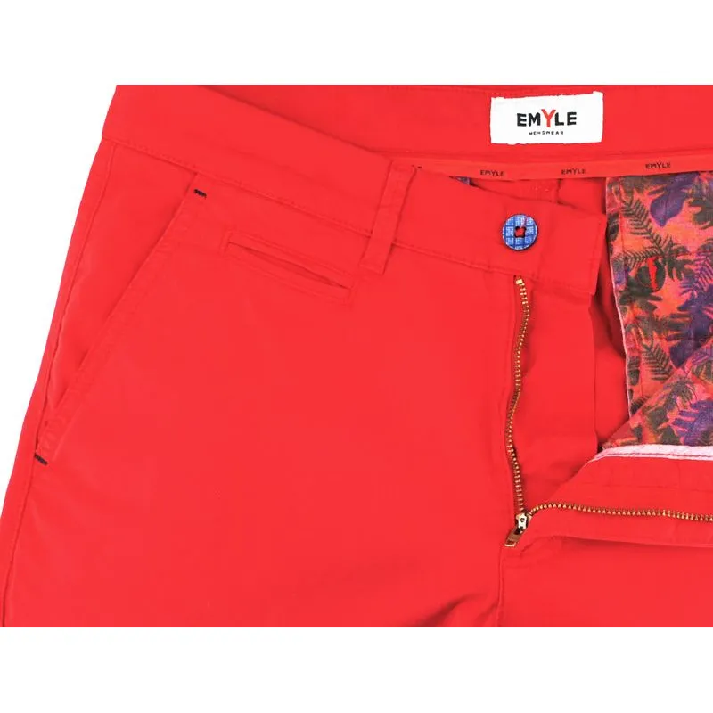 Bermuda chino homme EMYLE 4144e Miami rouge