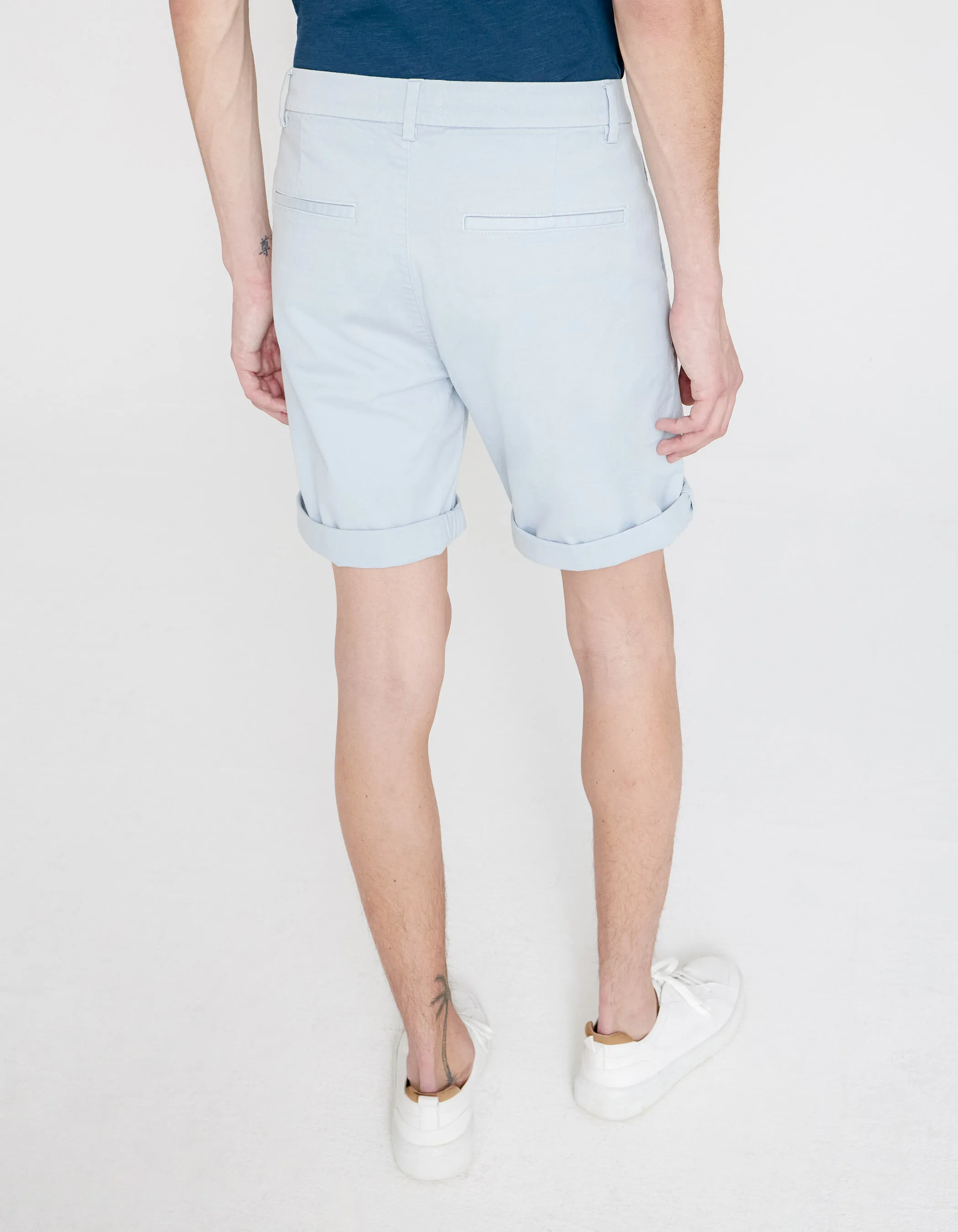 Bermuda chino TAPERED azur Homme