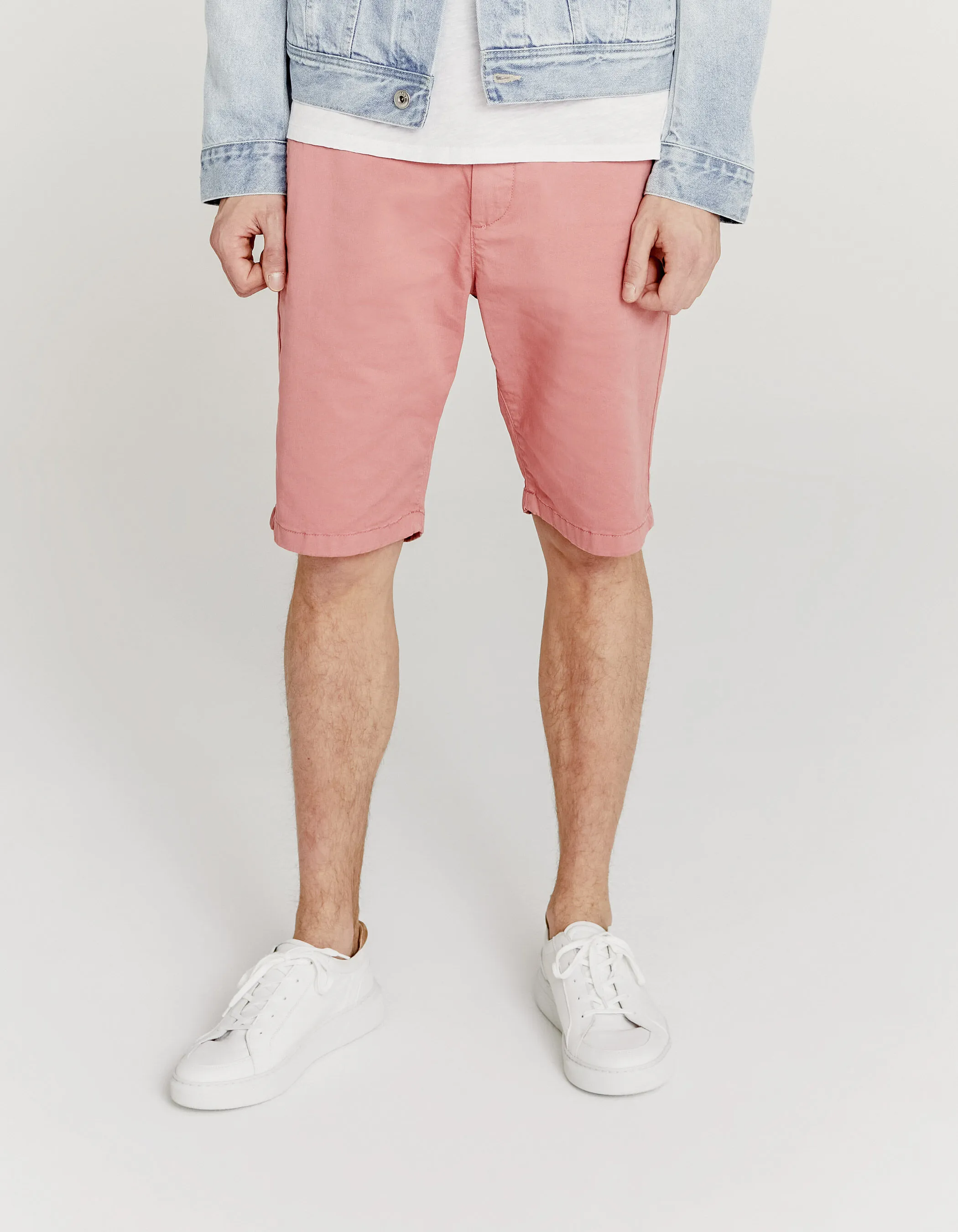 Bermuda chino TAPERED corail Homme