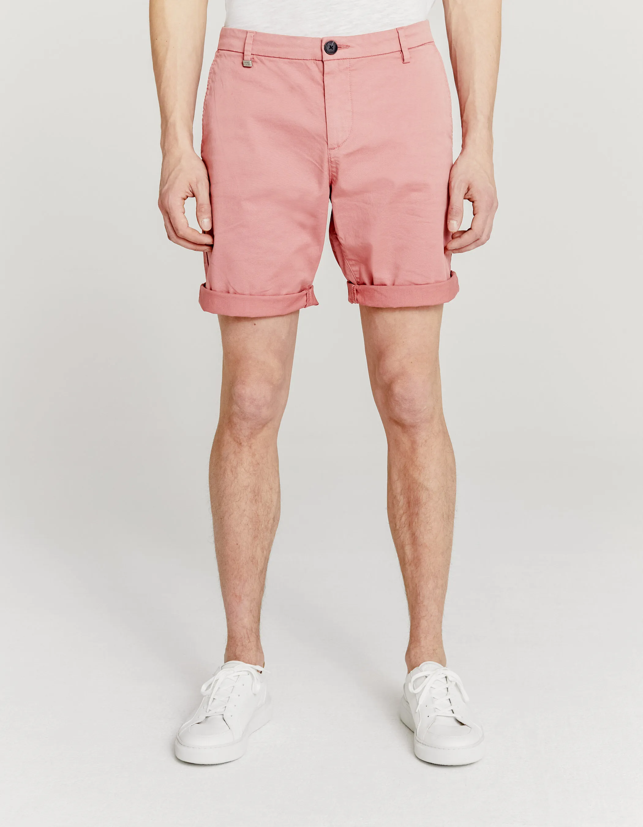 Bermuda chino TAPERED corail Homme