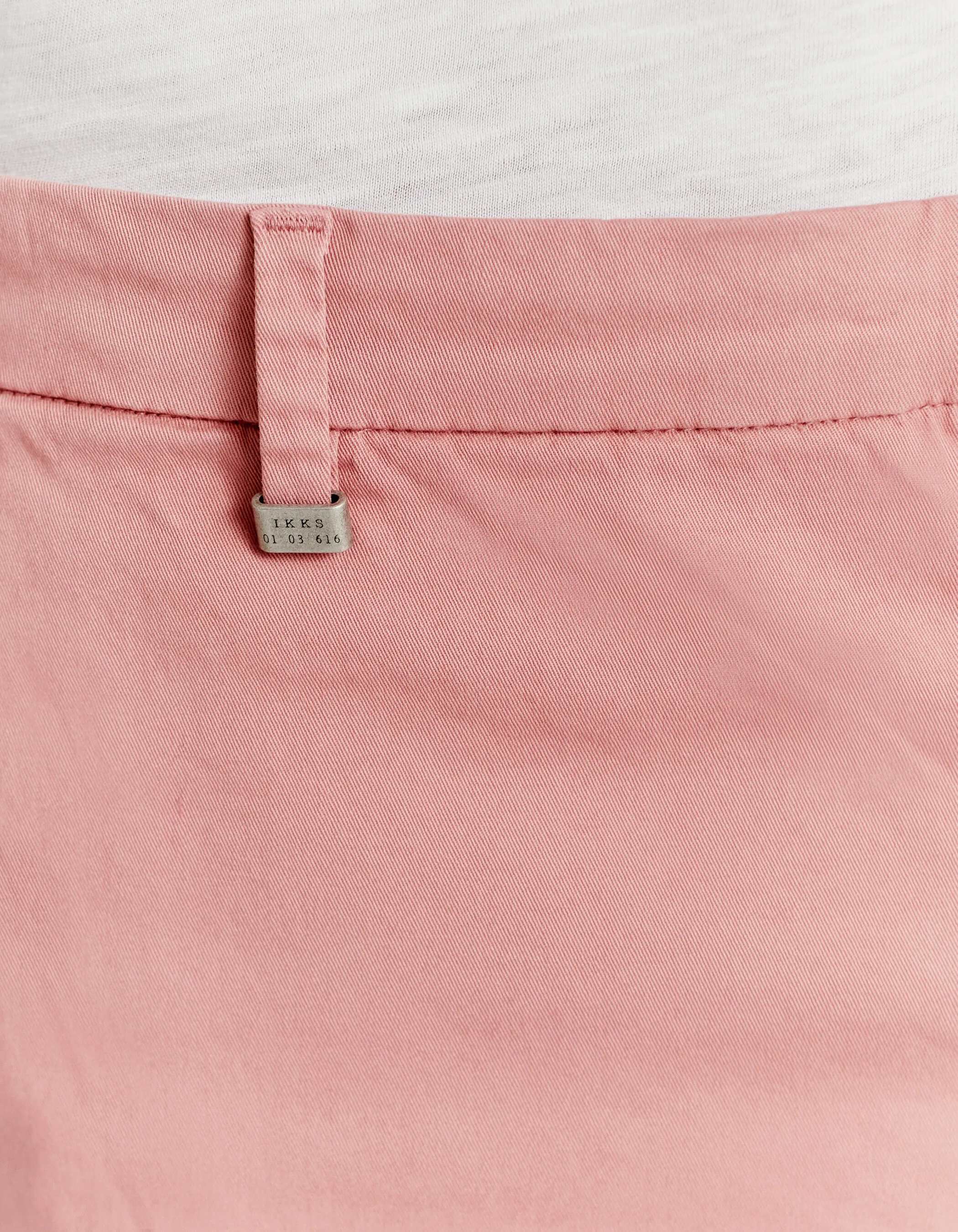 Bermuda chino TAPERED corail Homme