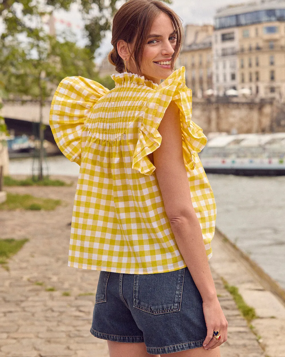 Blouse Janice vichy jaune My Melody