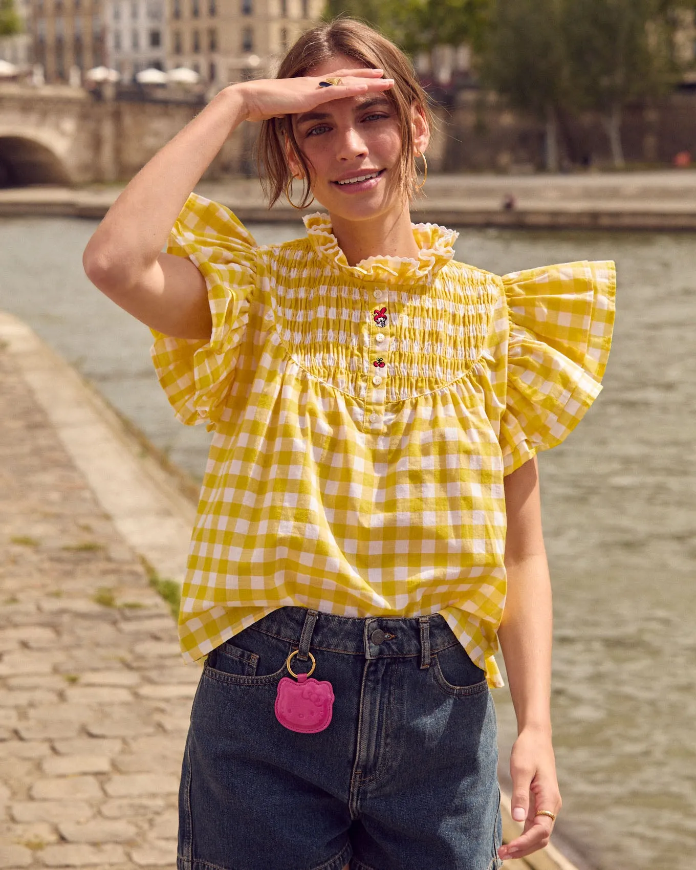 Blouse Janice vichy jaune My Melody