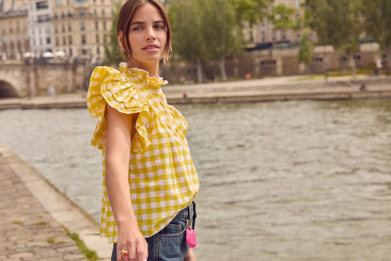 Blouse Janice vichy jaune My Melody