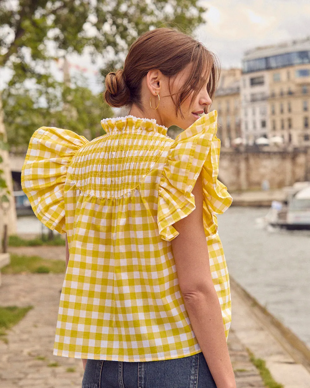 Blouse Janice vichy jaune My Melody