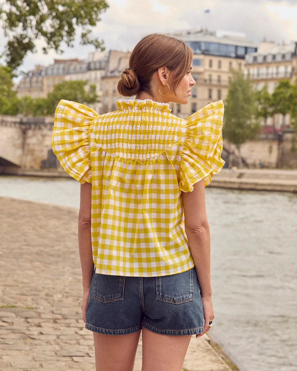 Blouse Janice vichy jaune My Melody