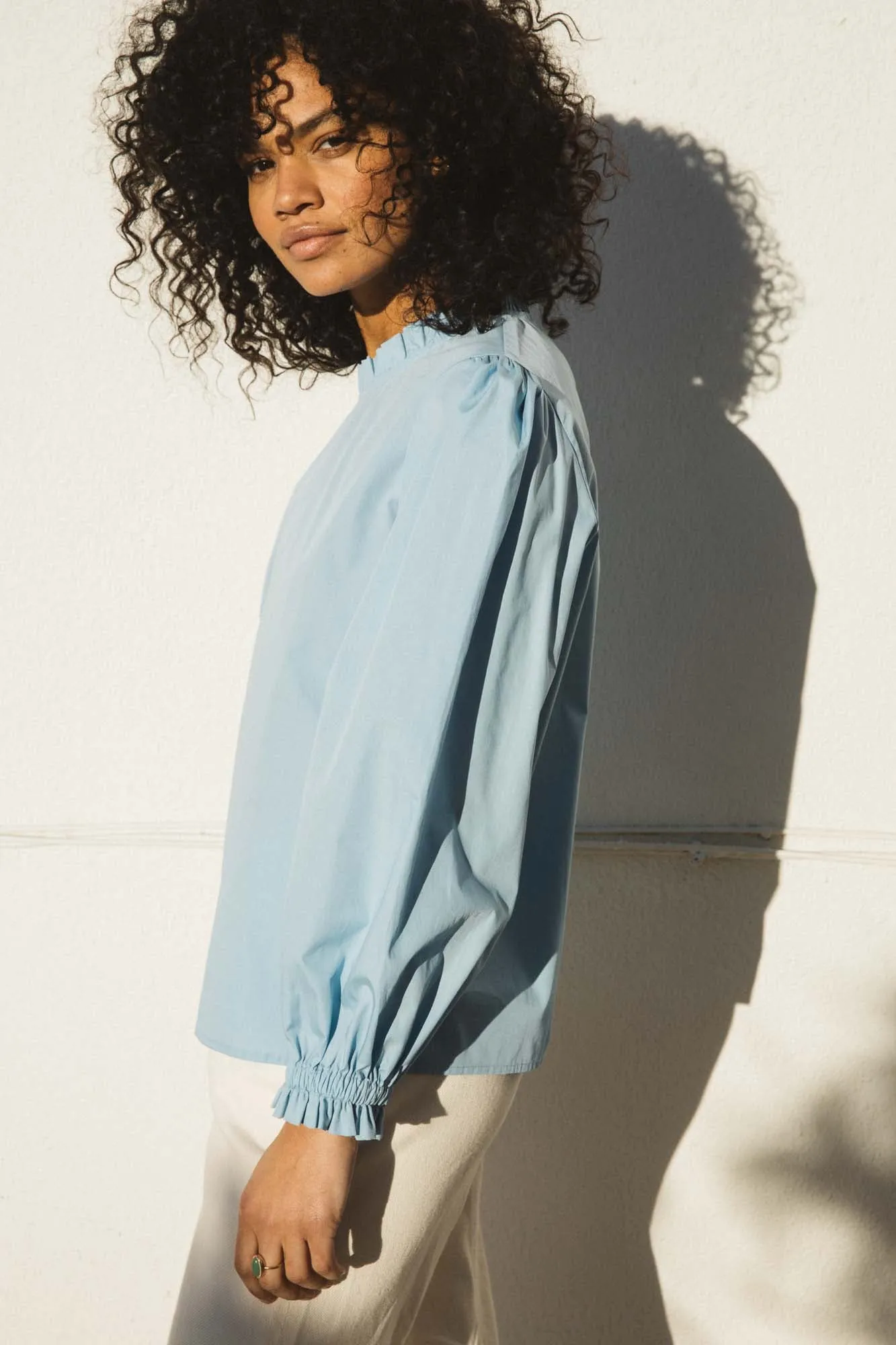 Blouse Léonia bleu glacier