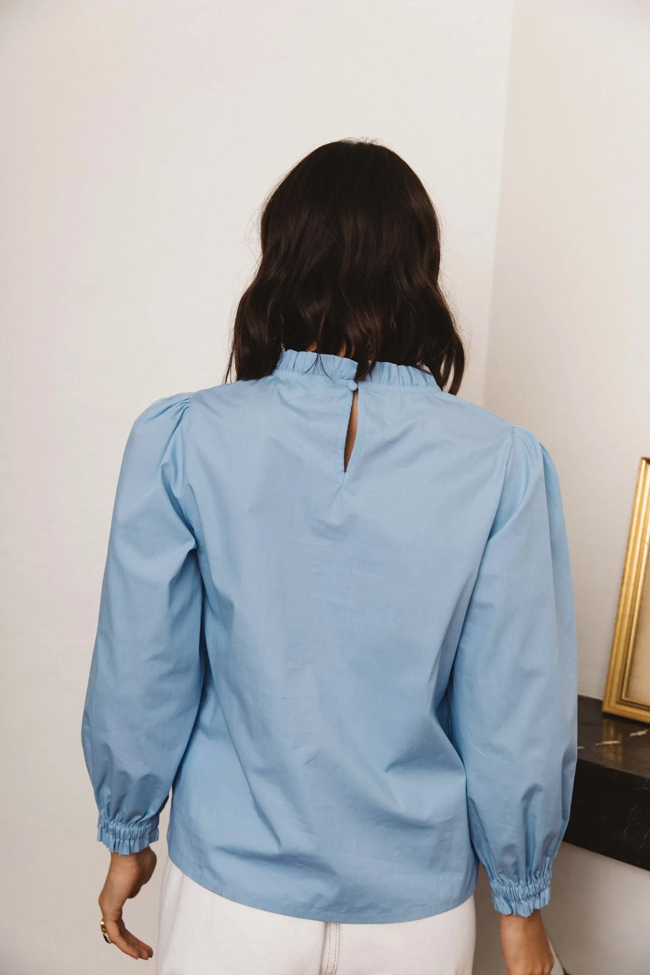 Blouse Léonia bleu glacier