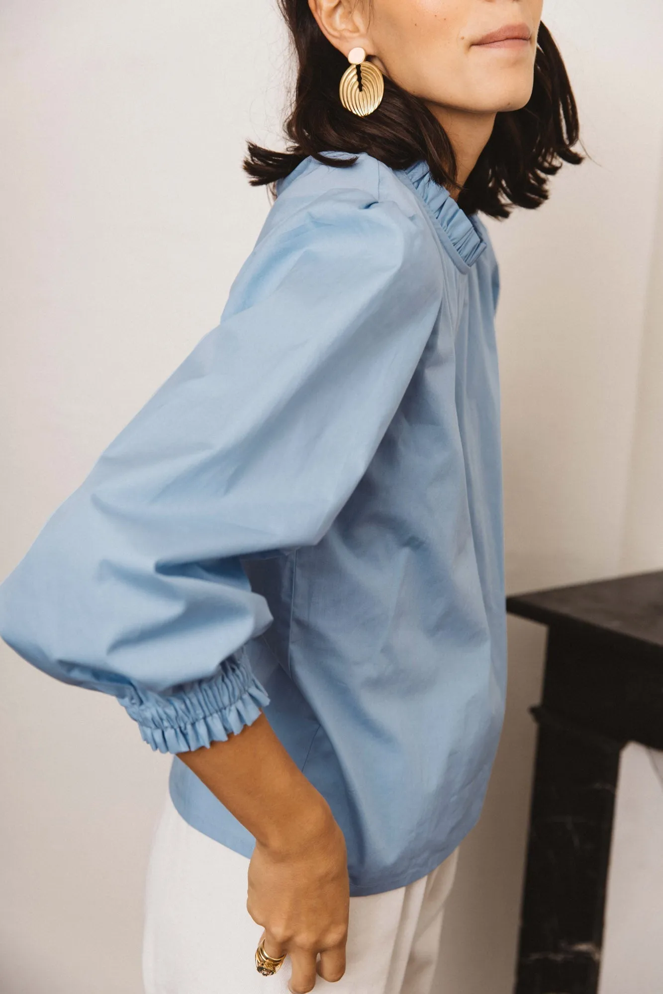 Blouse Léonia bleu glacier