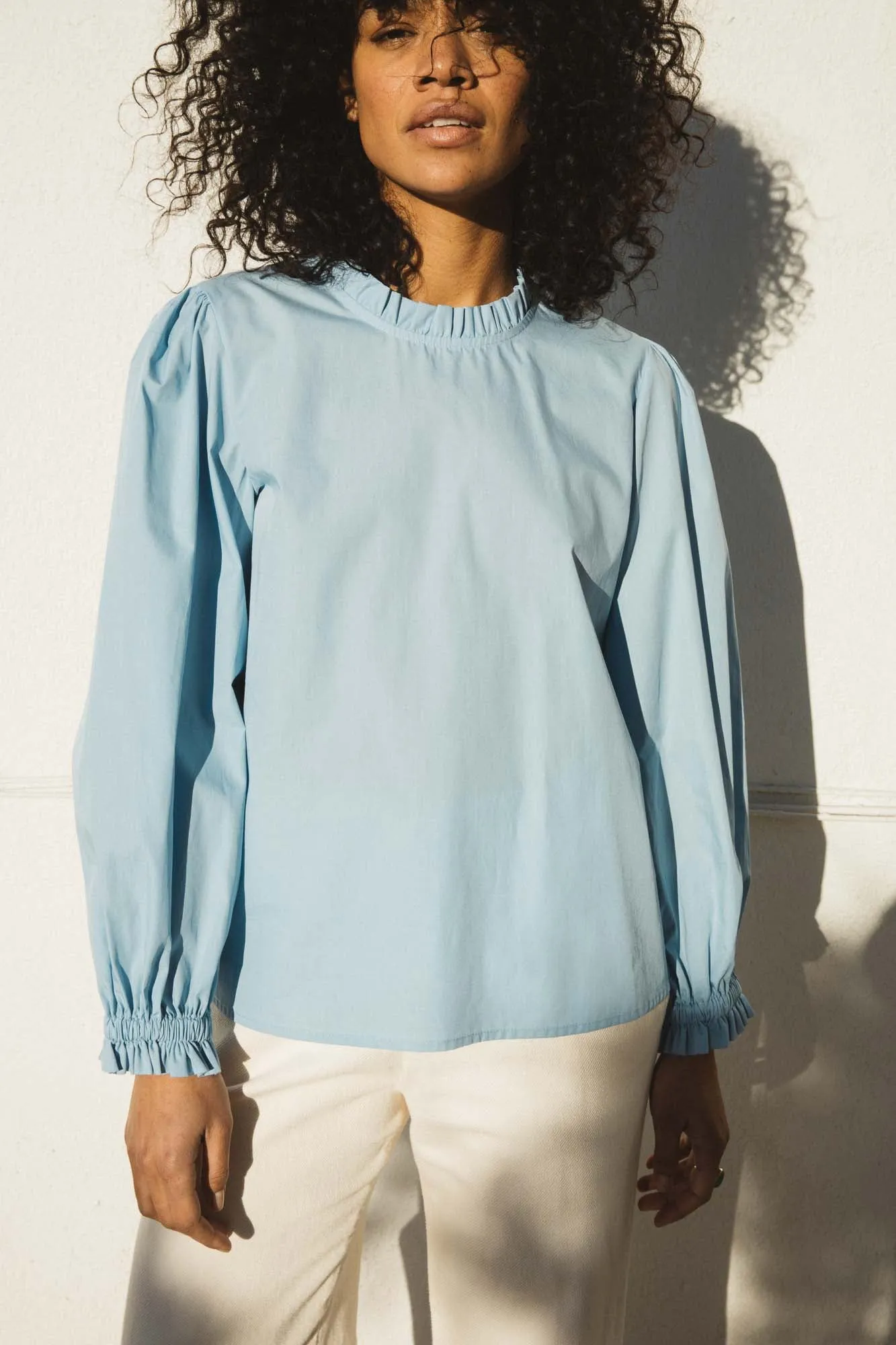 Blouse Léonia bleu glacier