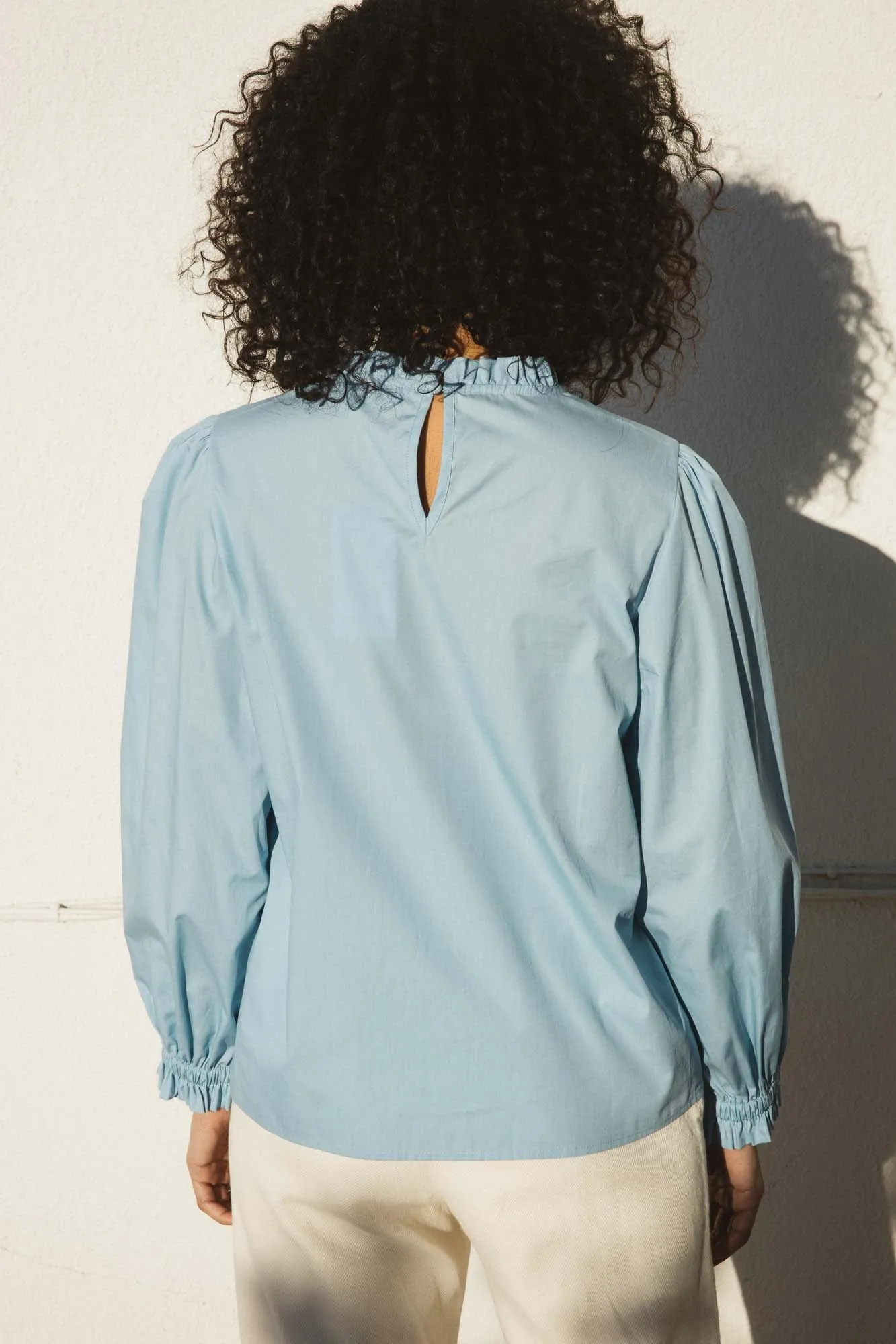 Blouse Léonia bleu glacier