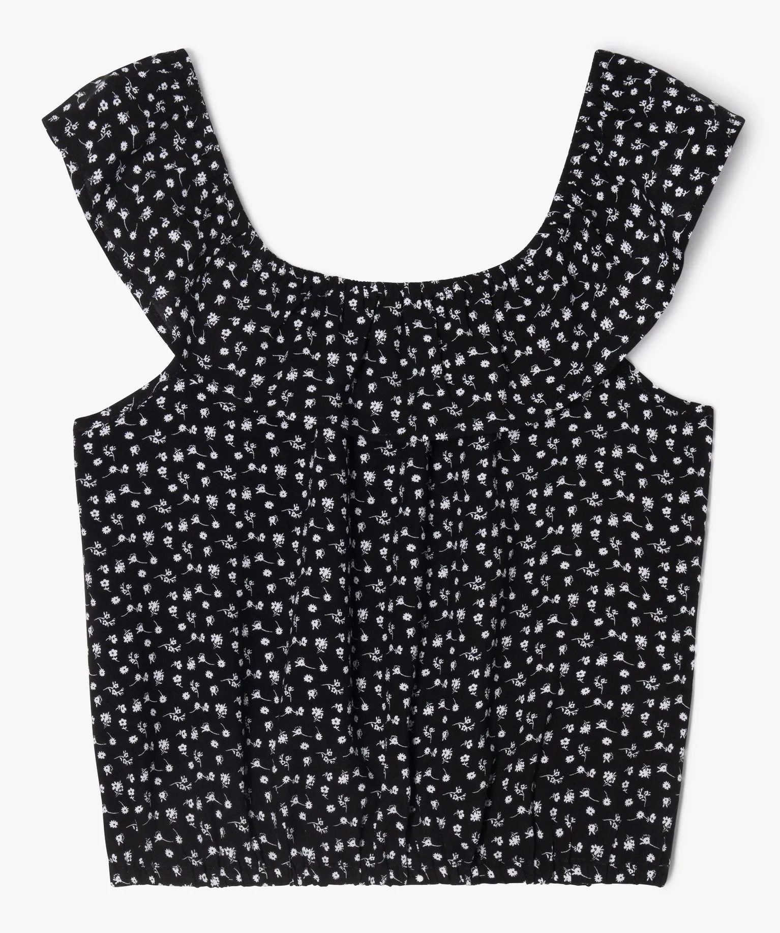 blouse sans manches coupe courte fille noir chemises et blouses