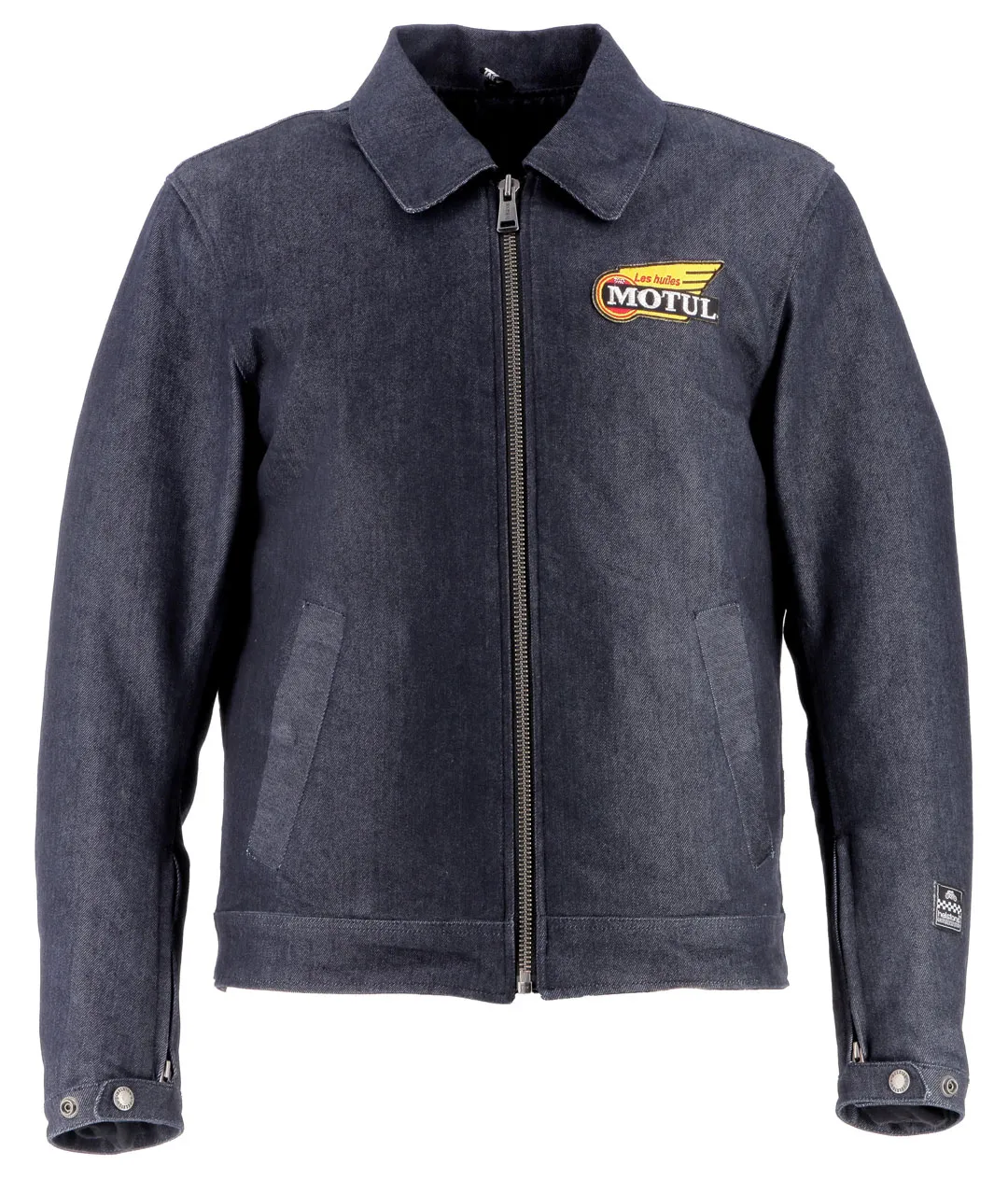 Blouson Helstons Mecanic Motul toile coton renforcée bleu jean