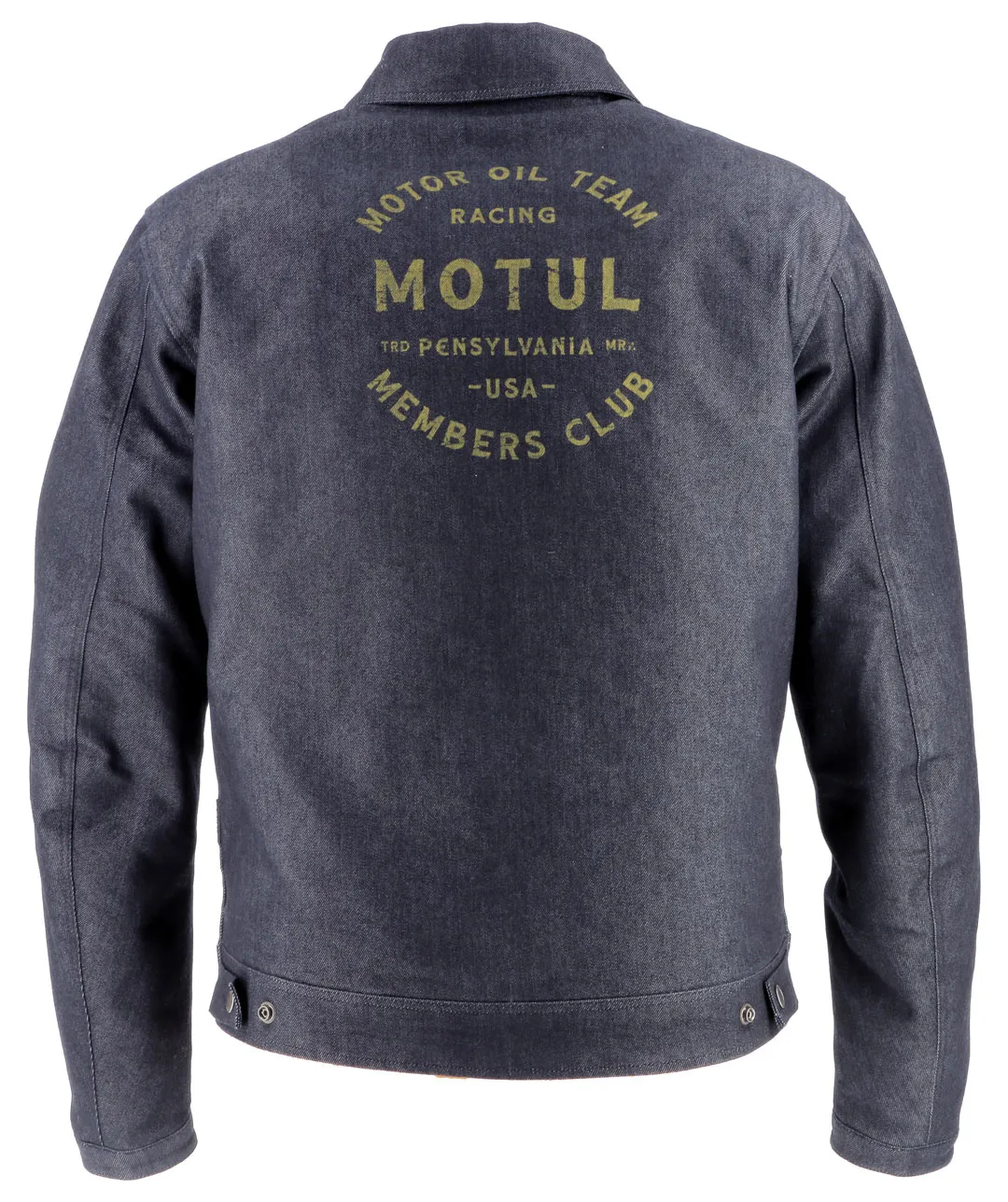 Blouson Helstons Mecanic Motul toile coton renforcée bleu jean