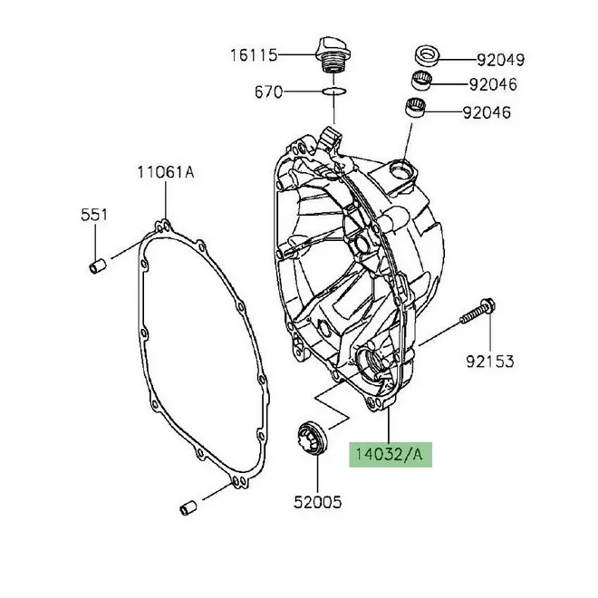 Carter d'embrayage Kawasaki Z800 (2013-2016) | Moto Shop 35