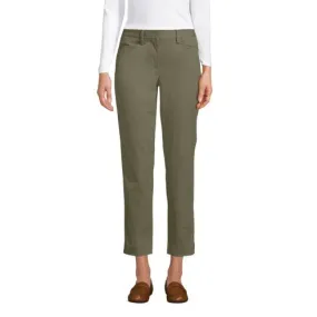 Chino Slim 7/8 en Coton Stretch Taille Mi-Haute, Femme Stature Standard