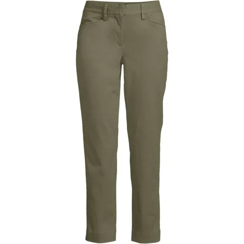 Chino Slim 7/8 en Coton Stretch Taille Mi-Haute, Femme Stature Standard