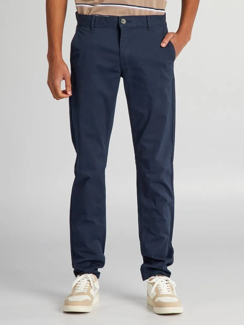 Chino slim L36 +1m90 - bleu marine