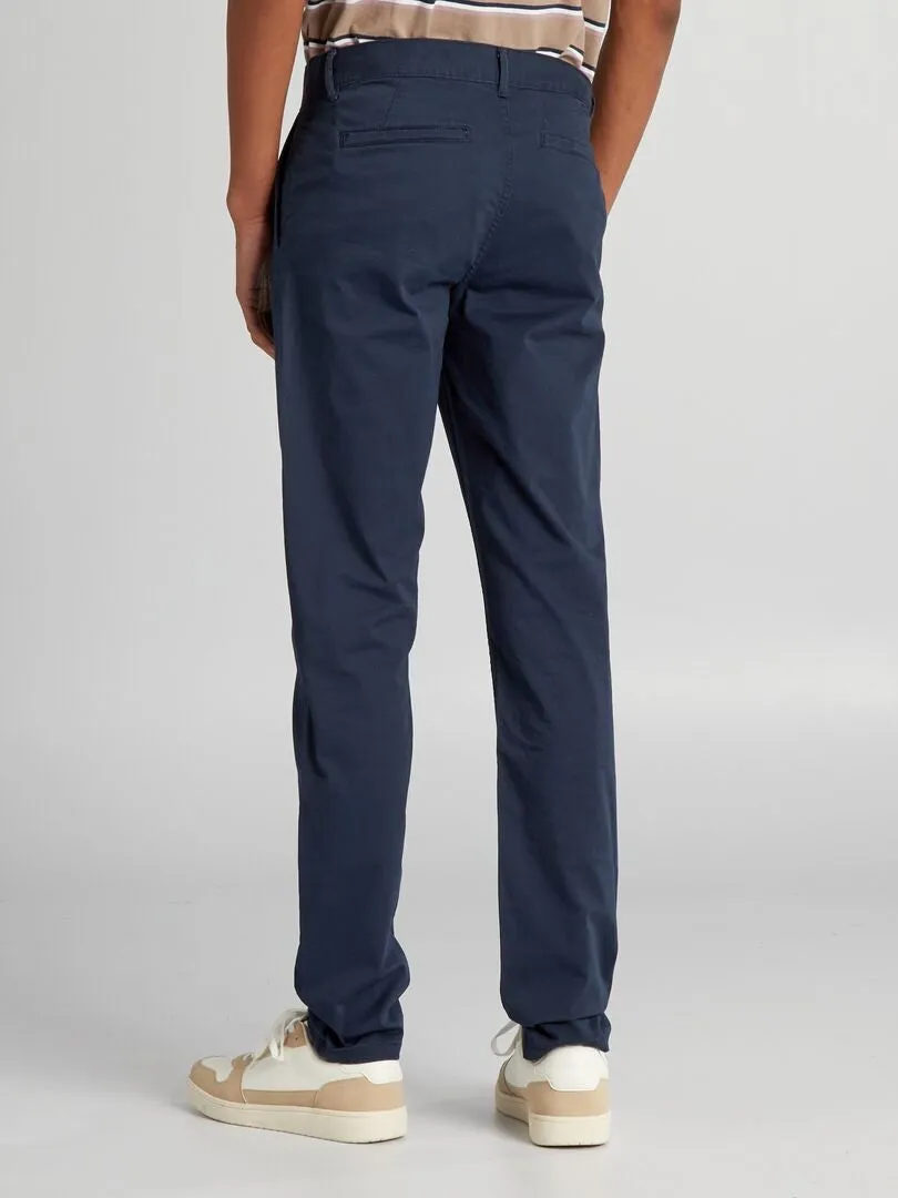 Chino slim L36 +1m90 - bleu marine