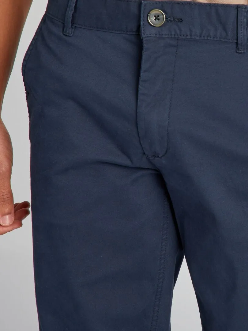 Chino slim L36 +1m90 - bleu marine