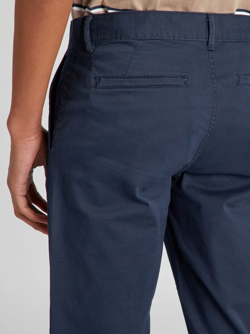 Chino slim L36 +1m90 - bleu marine