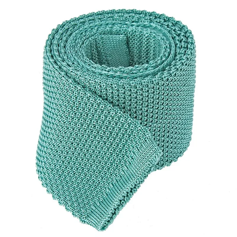 Cravate en tricot vert d'eau Monza