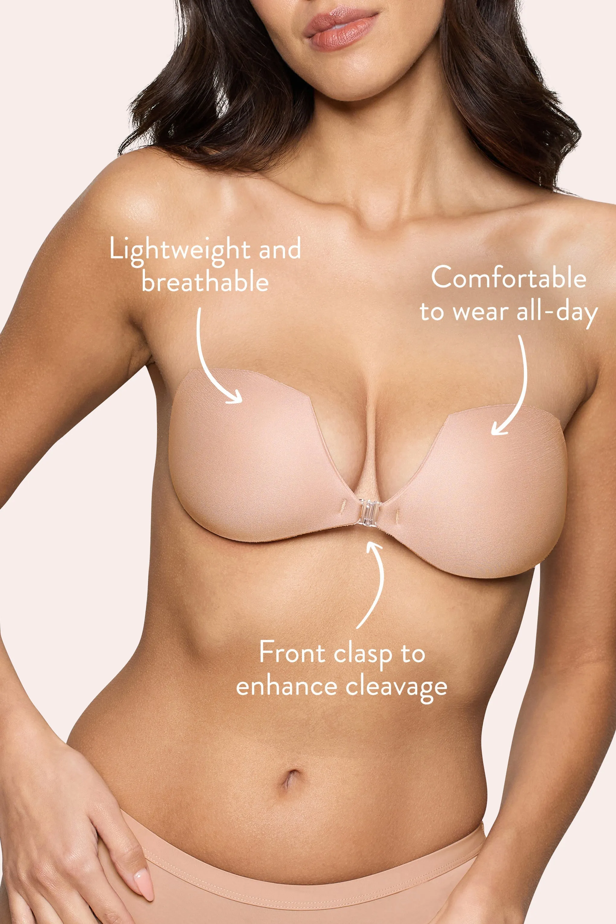 Demi Sticky Bra | Demi soutien-gorge beige adhésif BOOMBA