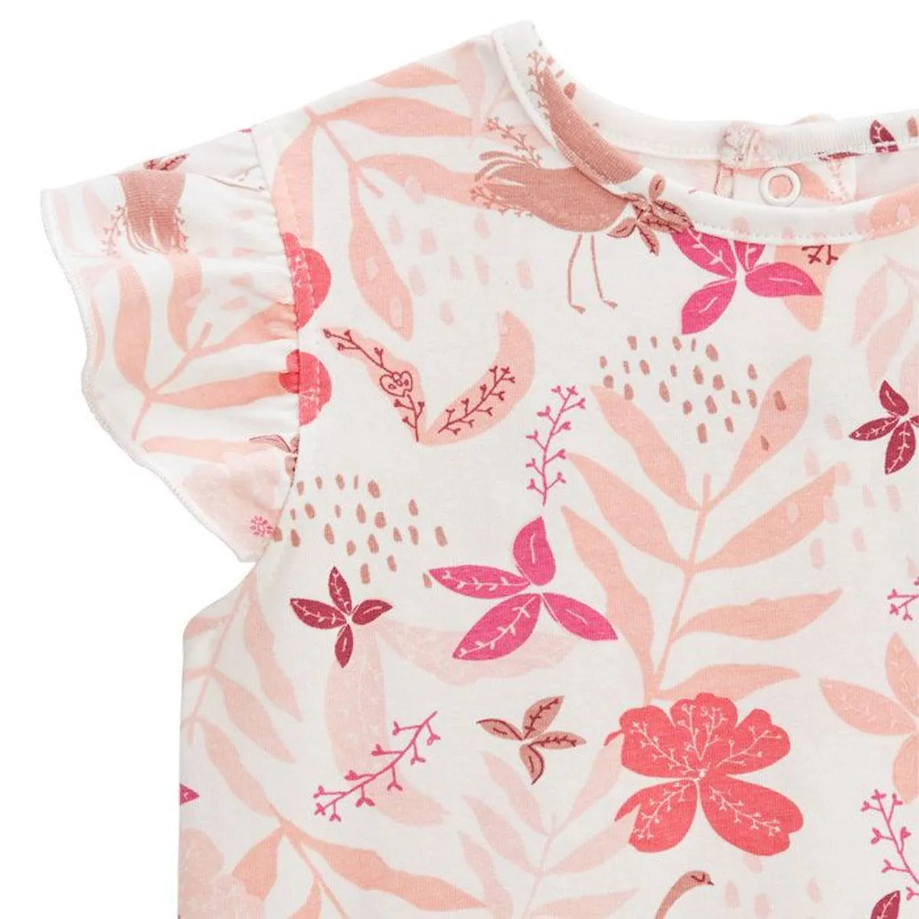 Ensemble bébé t-shirt et short en gaze de coton Lipsi rose - Petit Beguin