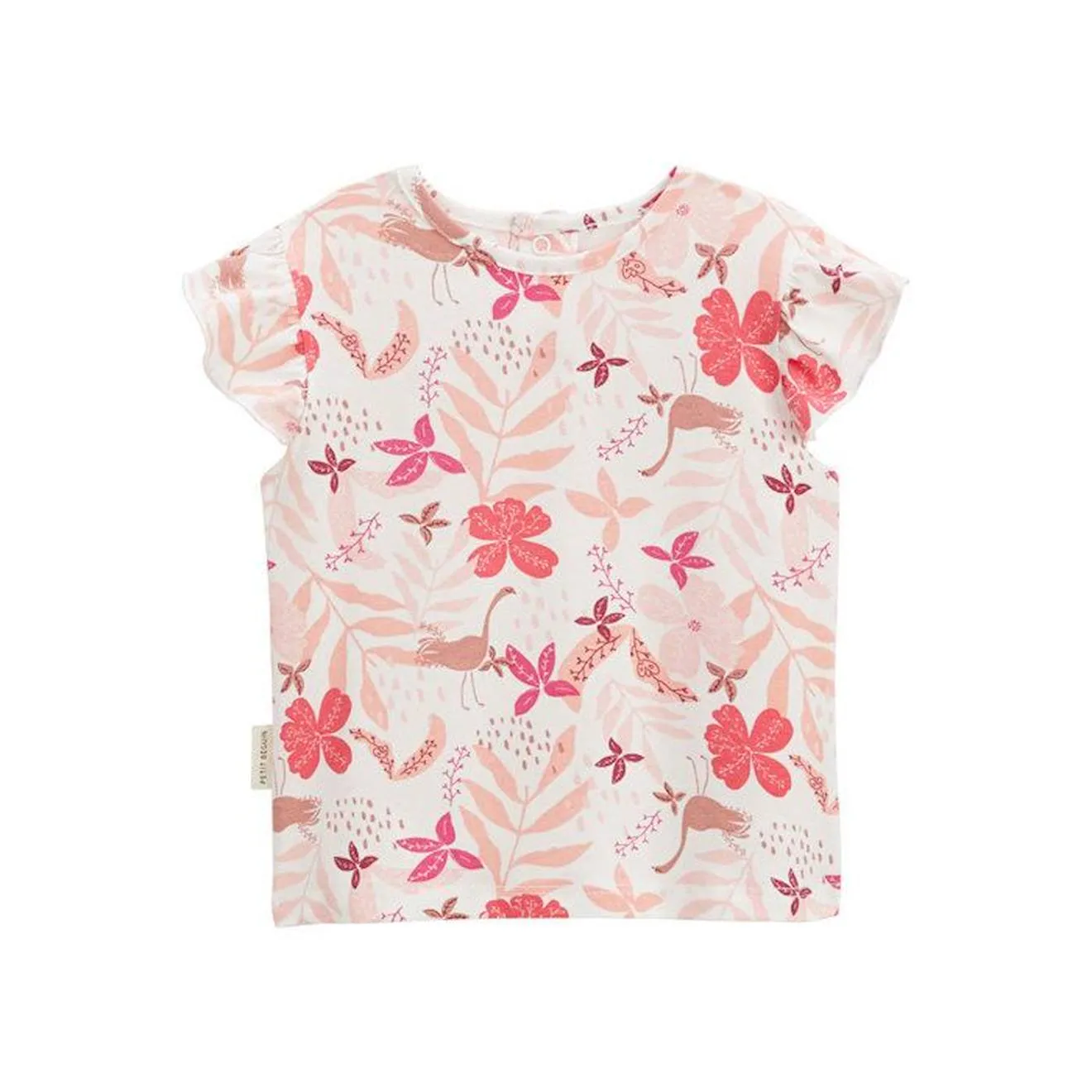 Ensemble bébé t-shirt et short en gaze de coton Lipsi rose - Petit Beguin