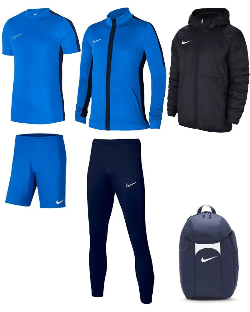 Ensemble Nike Academy 23 pour Homme. Survêtement + Maillot + Short + Parka + Sac (6 pièces)