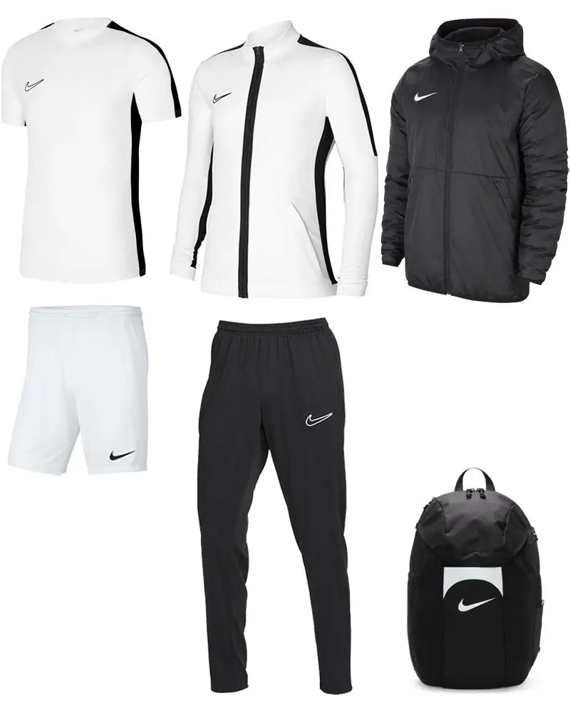 Ensemble Nike Academy 23 pour Homme. Survêtement + Maillot + Short + Parka + Sac (6 pièces)