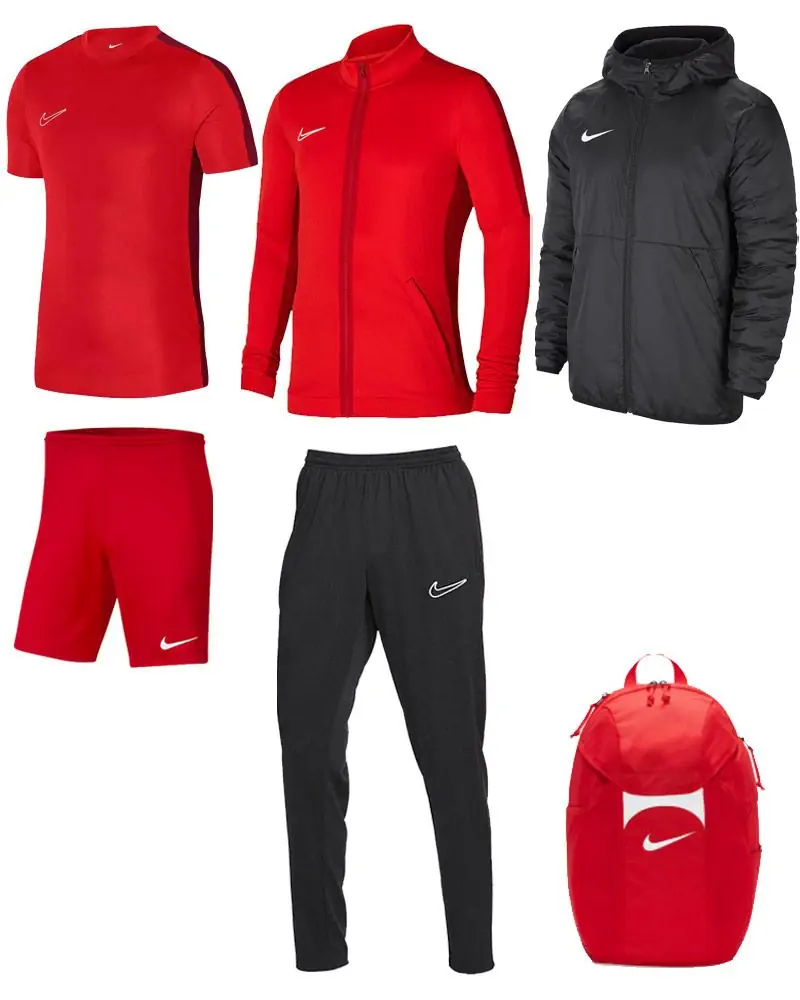 Ensemble Nike Academy 23 pour Homme. Survêtement + Maillot + Short + Parka + Sac (6 pièces)