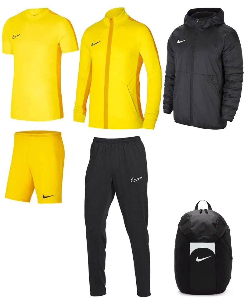 Ensemble Nike Academy 23 pour Homme. Survêtement + Maillot + Short + Parka + Sac (6 pièces)