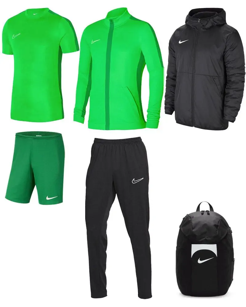 Ensemble Nike Academy 23 pour Homme. Survêtement + Maillot + Short + Parka + Sac (6 pièces)