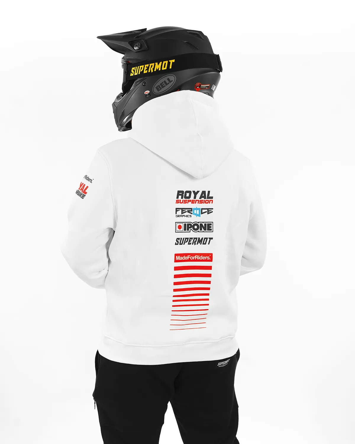 Hoodie TEAM SUPERMOT Blanc - SUPERMOT® - Boutique Officielle