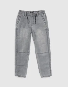 Jean jogger stone grey garçon 