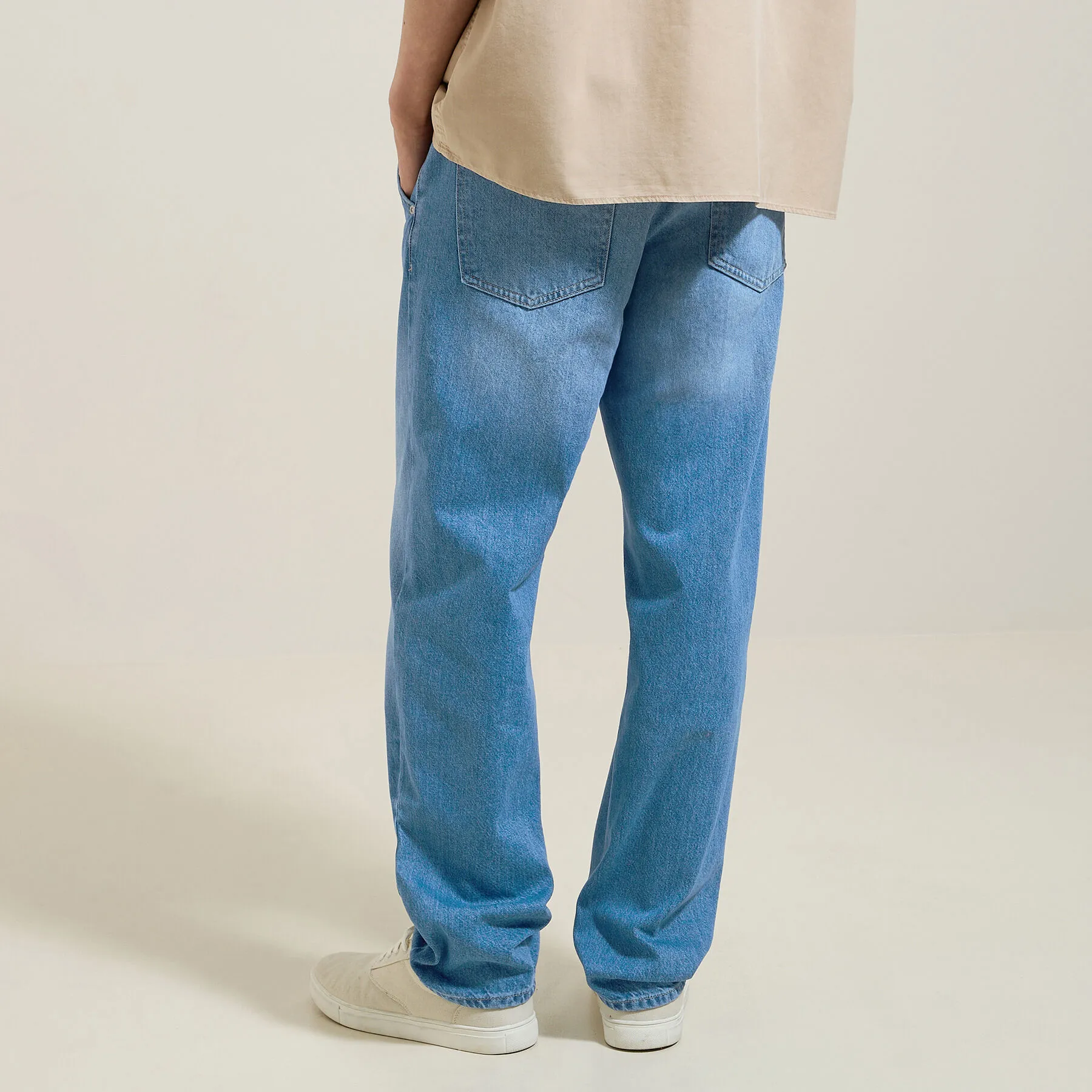 Jean loose 100% coton Bleu moyen | Jules