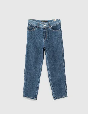 Jean mom blue vintage bio 7/8ème fille