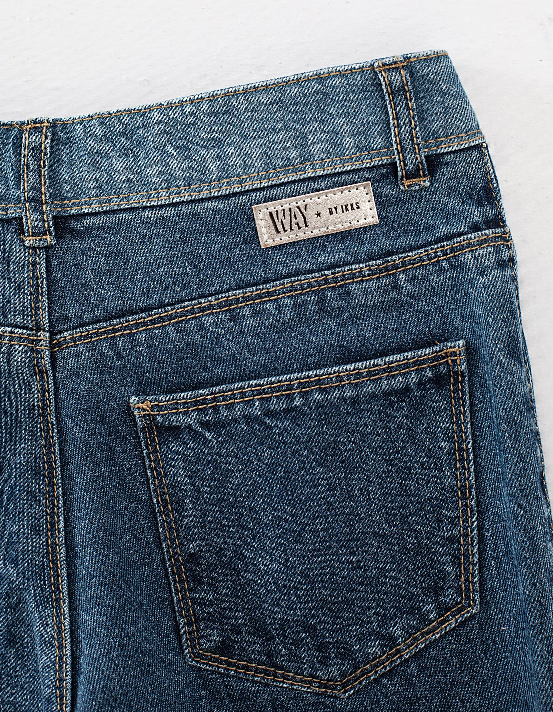 Jean mom blue vintage bio 7/8ème fille