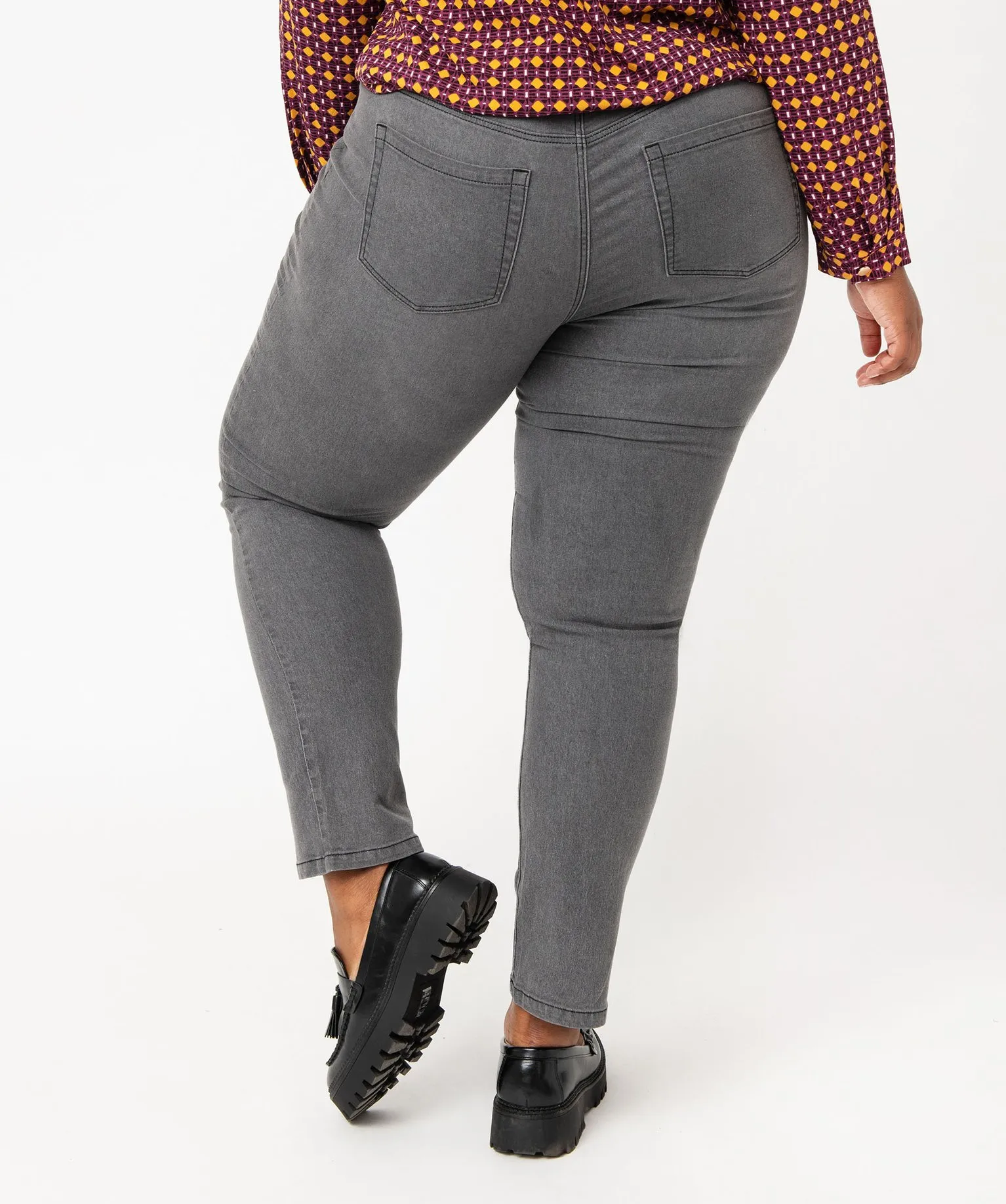 jean regular femme grande taille gris pantalons et jeans