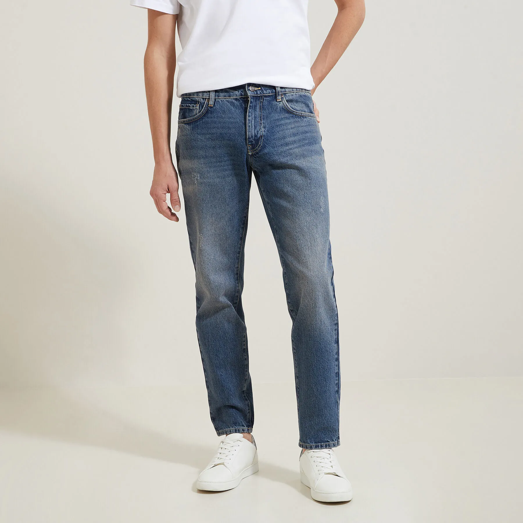 Jean relax 100% coton Bleu moyen | Jules