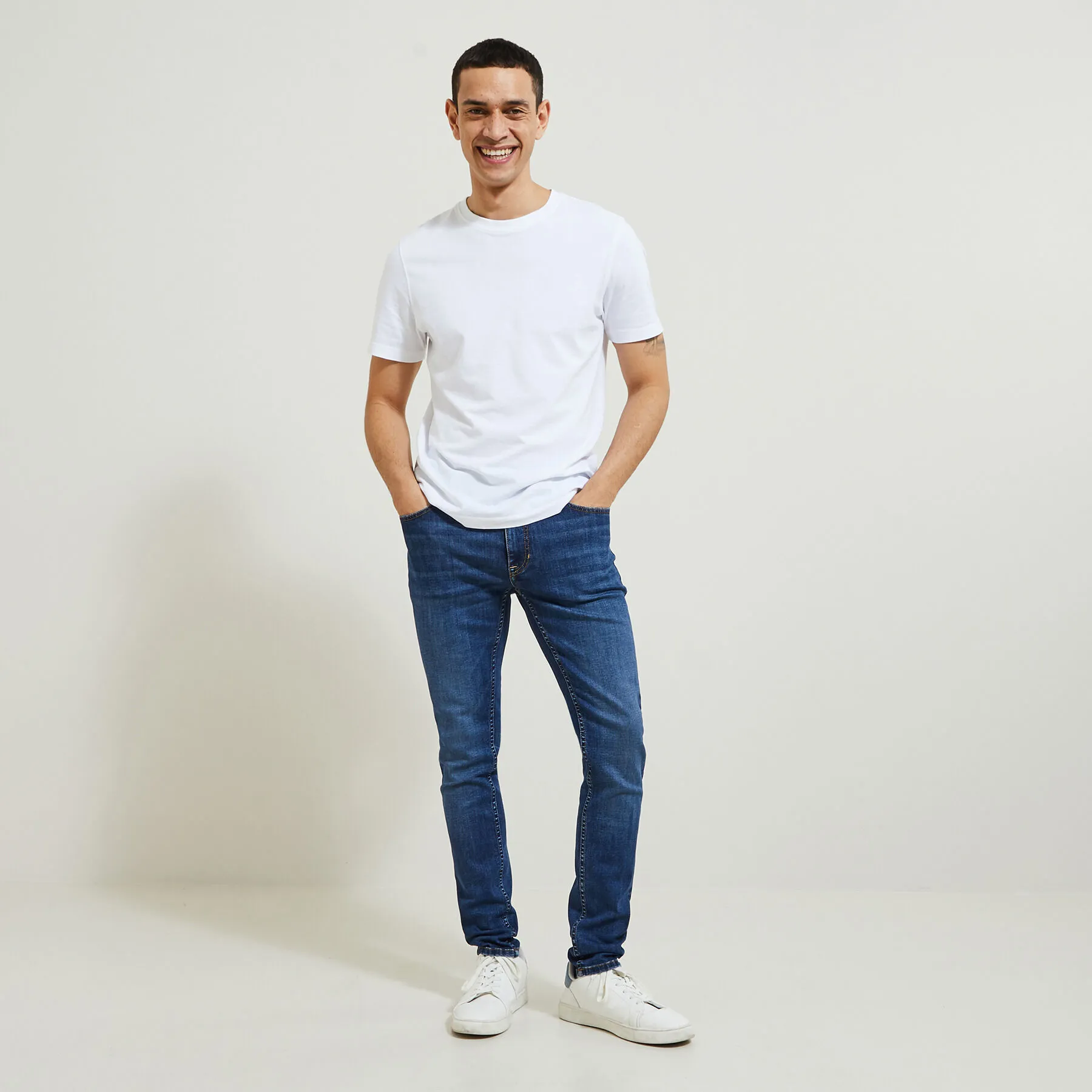 Jean skinny 3 longueurs Bleu | Jules