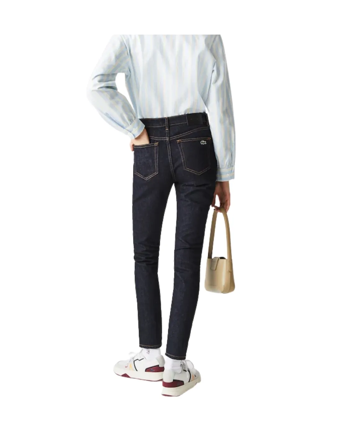 Jean skinny Lacoste en coton stretch REF 54002 RNE Bleu