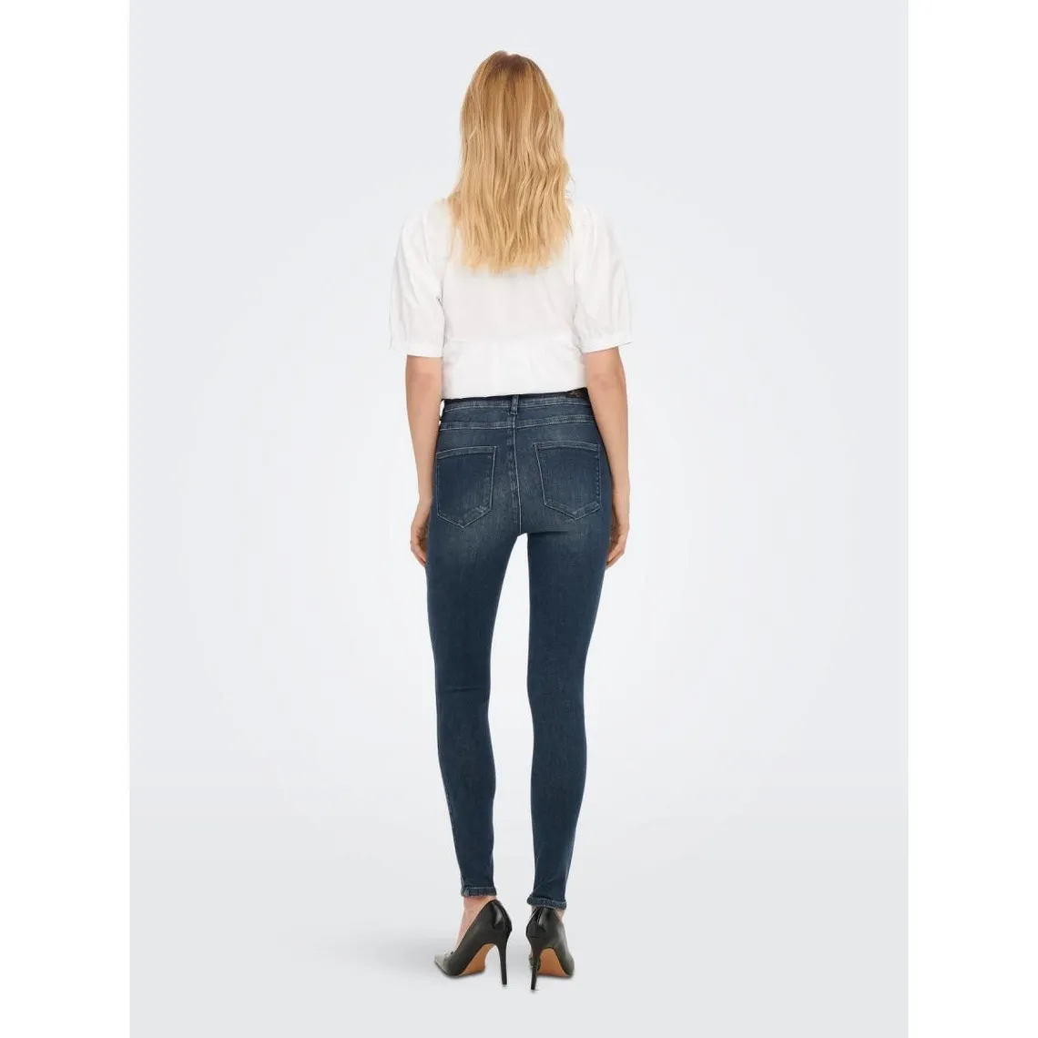 Jean skinny Longueur cheville noir en coton Eva | 3 Suisses