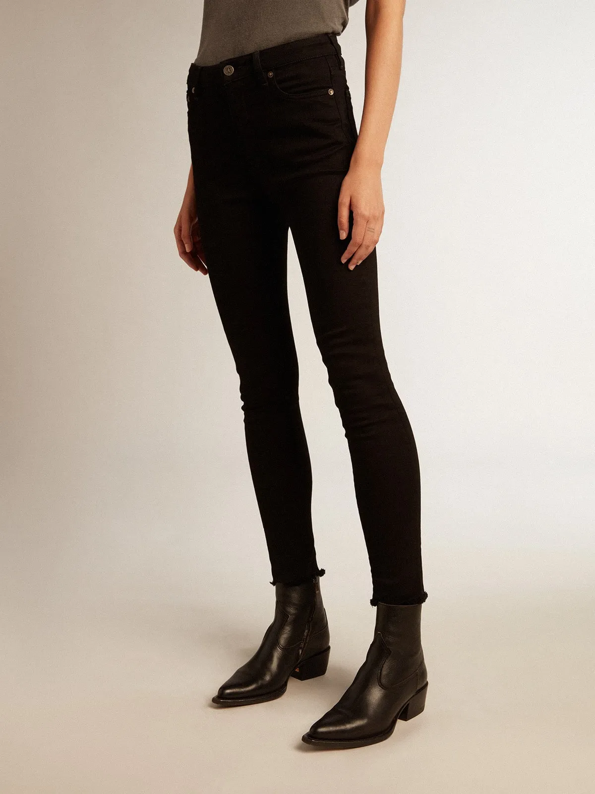 Jean skinny noir pour femme | Golden Goose