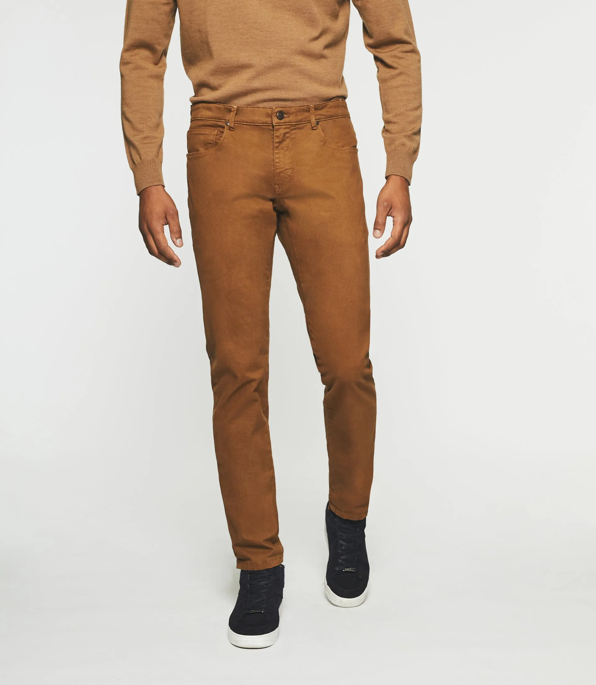 Jean slim 5 poches camel ELEGANCE