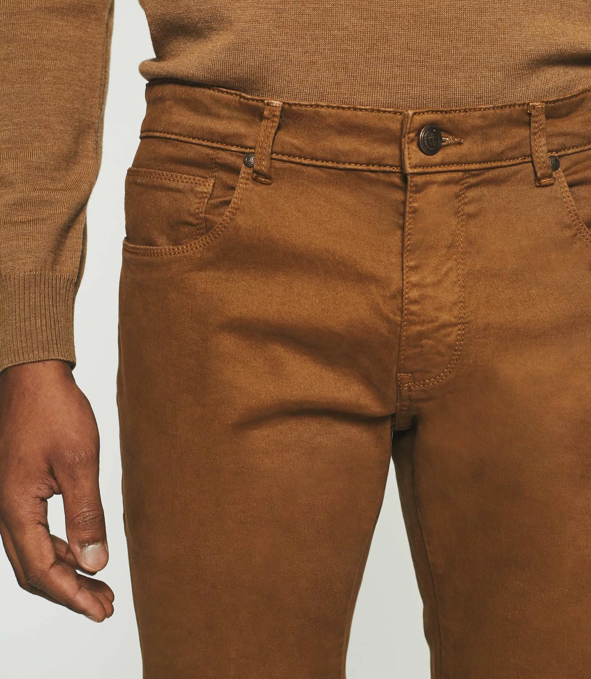 Jean slim 5 poches camel ELEGANCE